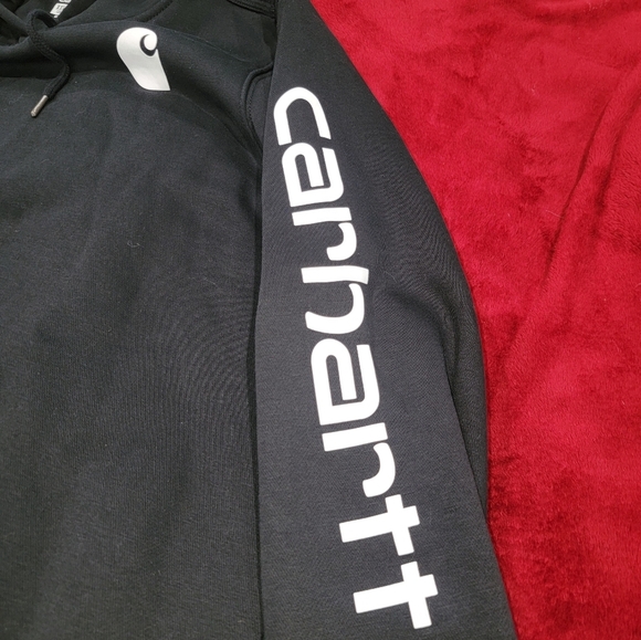 Carhartt Black Pullover Hoodie with Long Sleeves - Picture 3 of 3